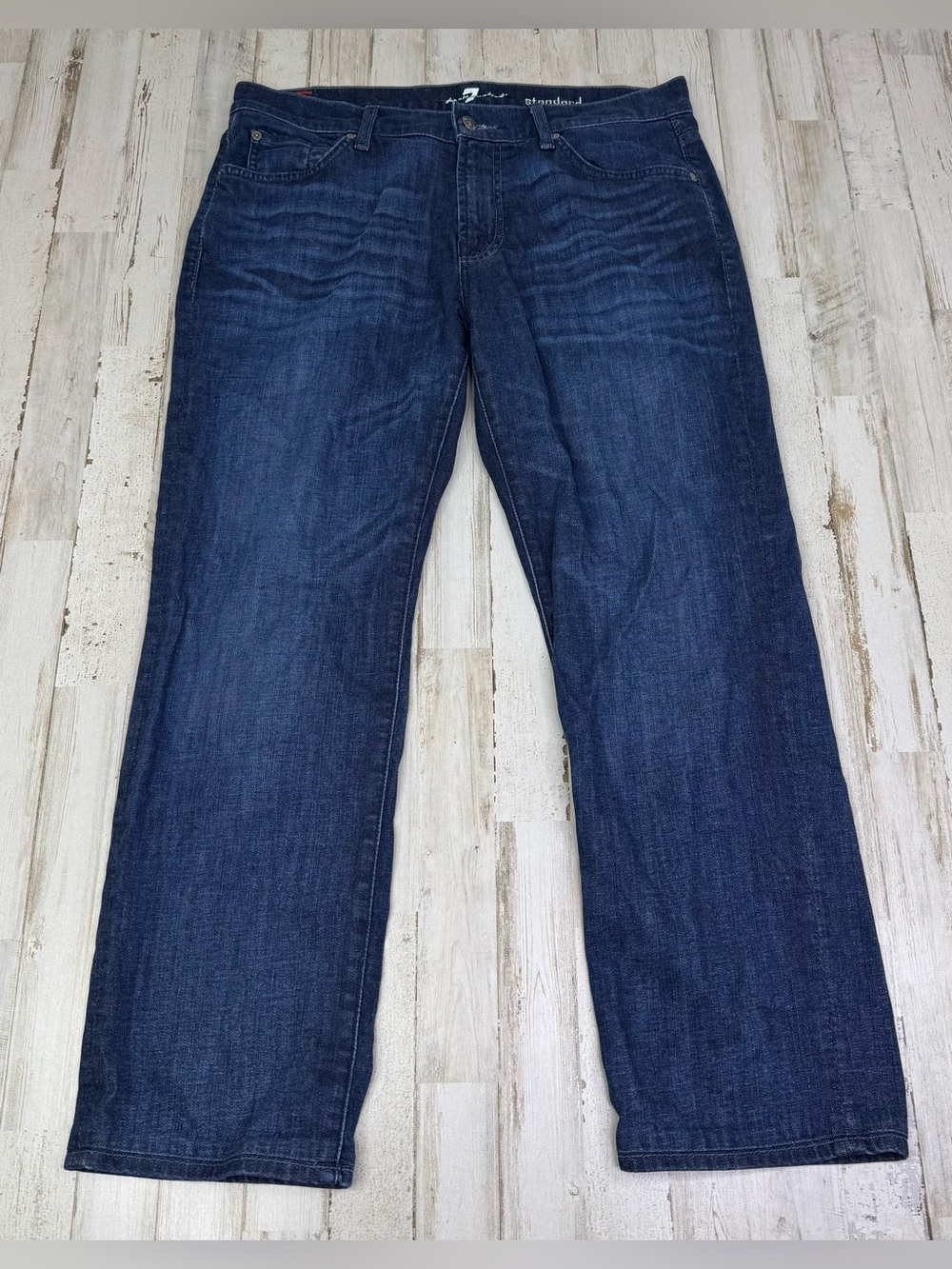 7 For All Mankind Jeans Womens 33 (33x27) Straight Leg Mid Rise